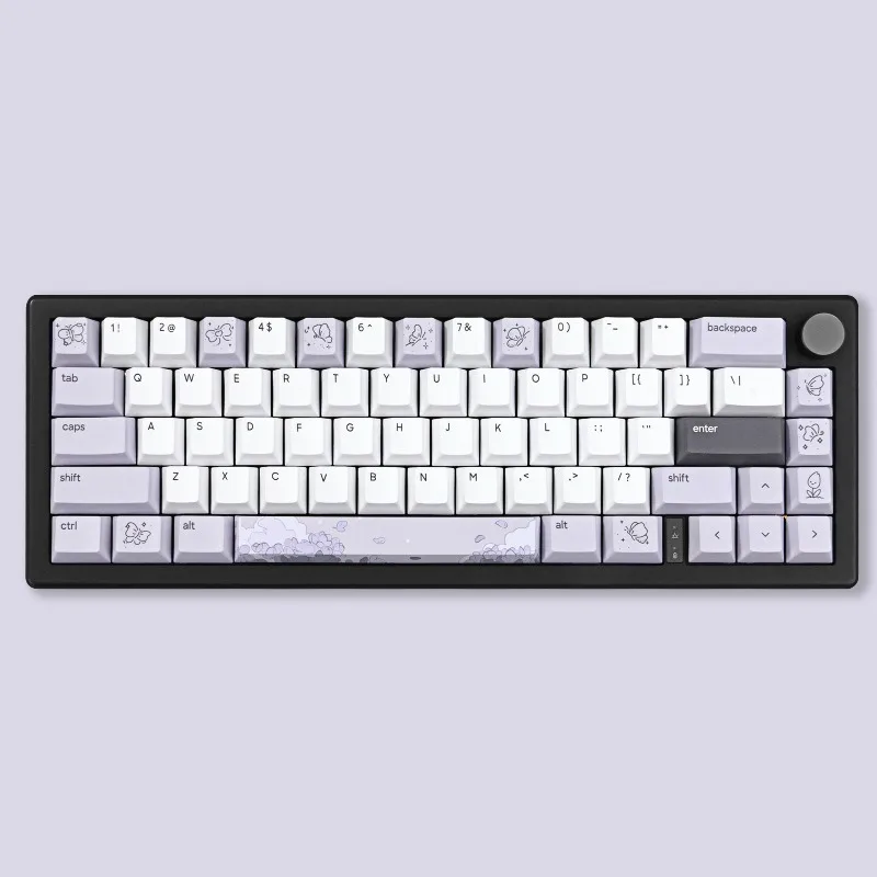 

Lilac Theme Keycaps Set Customized PBT Sublimation Cherry Profile Keyboard Cap 134keys for Mechanical Keyboard Accessories Gifts