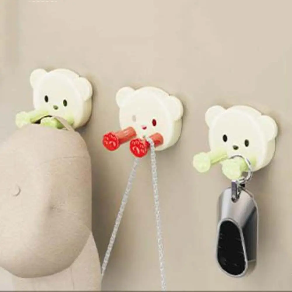 

2Pcs Plastic Wall Storage Hook Cartoon Wall Mounted Wall Plug Holder Space Saving Punch-free Power Cord Plug Bracket Kitchen