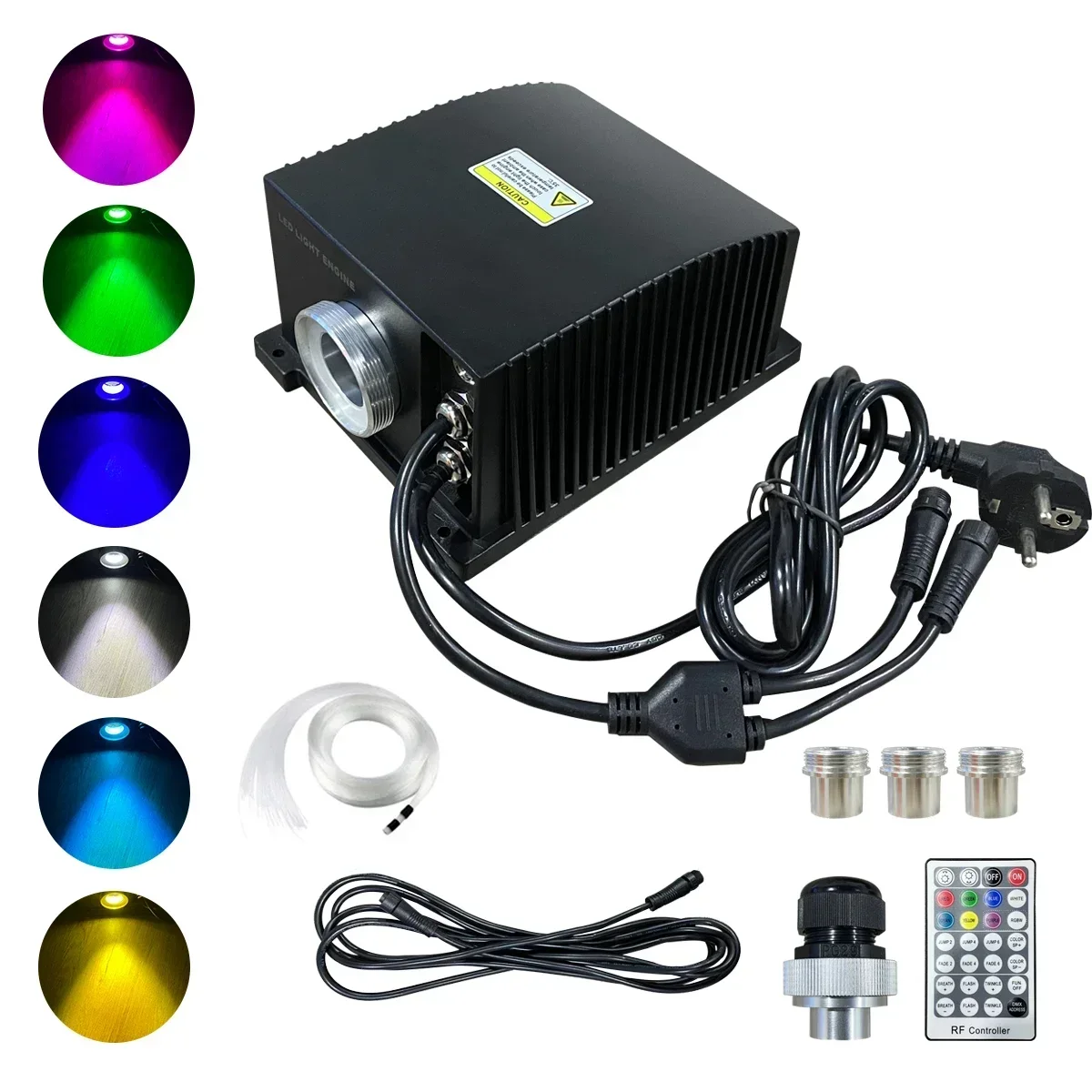 DMX PMMA 20W  IP65 Waterproof LED Fiber Optic Lights Engine Aluminum Alloy Illuminator Pool Swimming