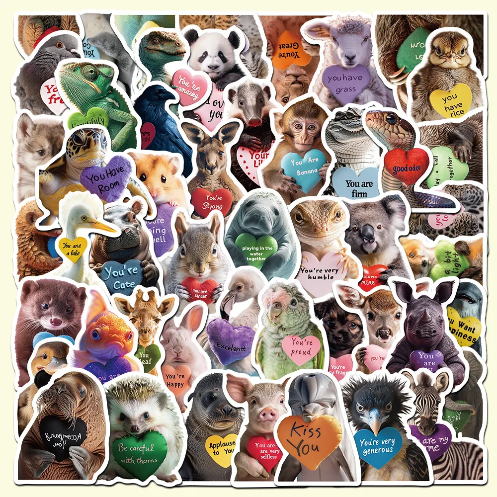 10/30/56PCS Cute animals  Stickers For Waterproof Decal Laptop Motorcycle Luggage Snowboard Fridge Phone Car Sticker