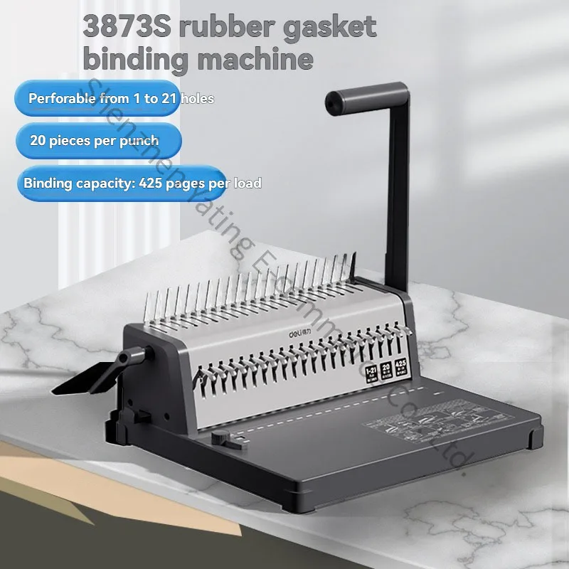 Manual Binding Machine Strip Binding Machine 21/10 Hole Comb Rubber Ring Document Tender Brochure A4 Paper Punching