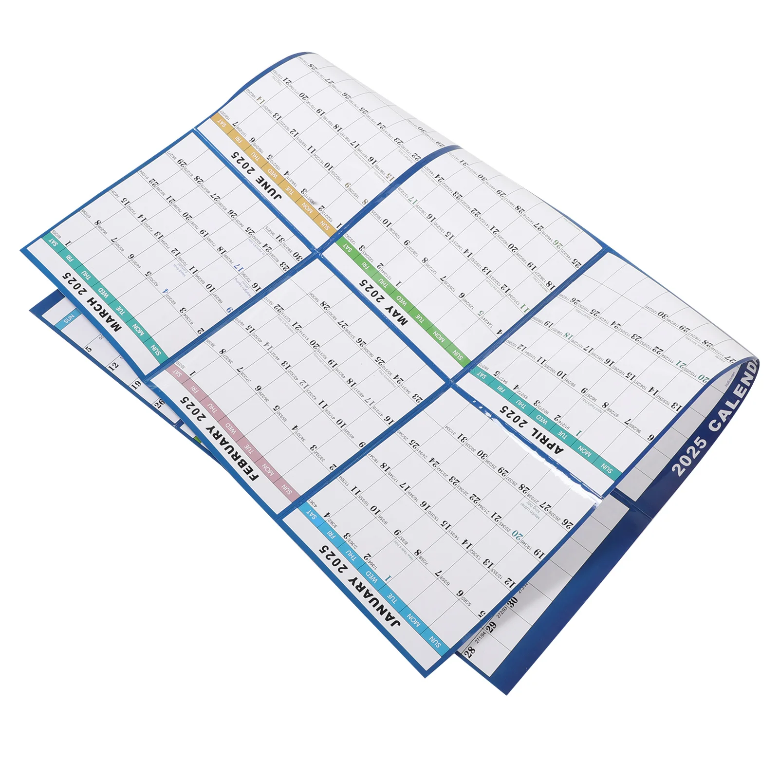 English Calendar 2025 Dry Erase Monthly Wall Calendar Large Size Hanging Planner for Office Home Use Clear Printed Schedule Note
