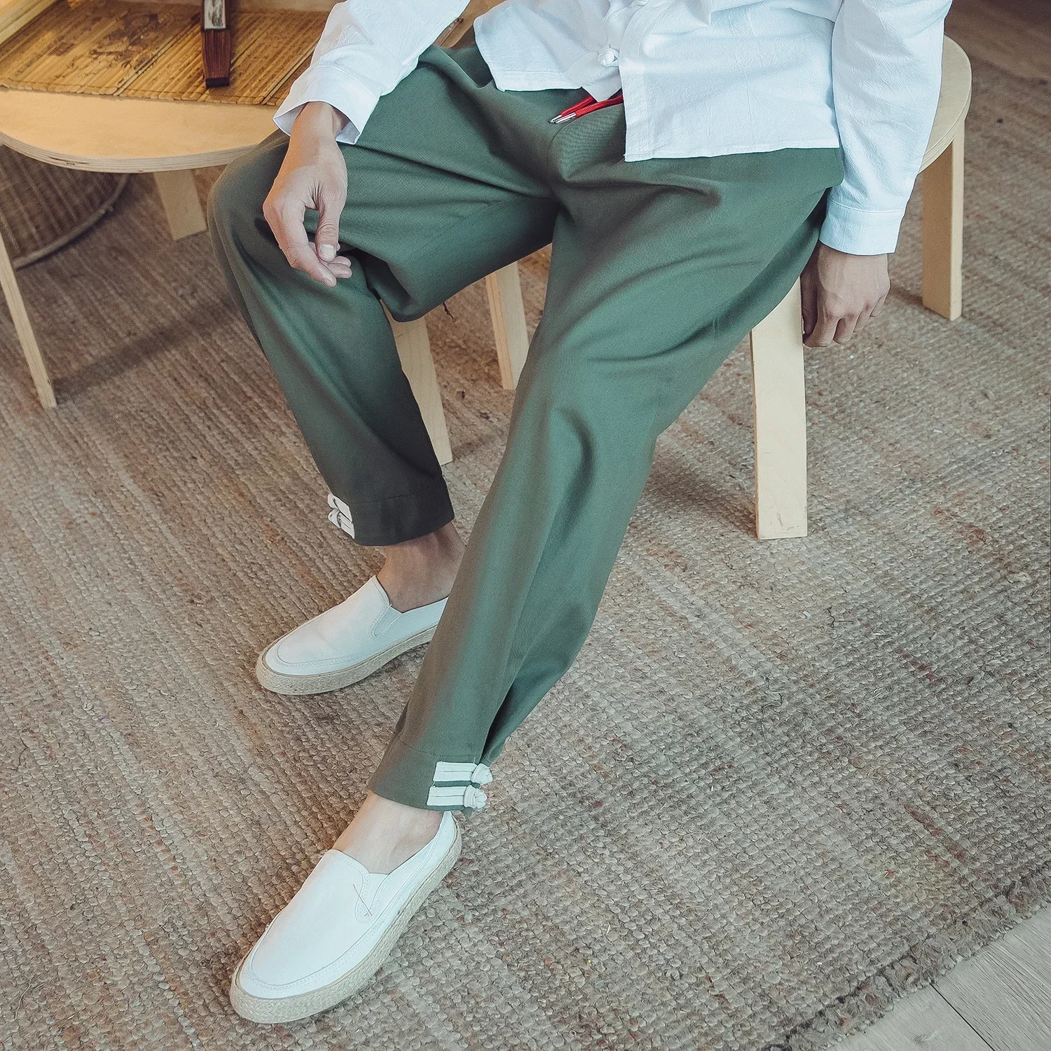 Pantaloni Casual da uomo larghi abbigliamento da uomo di grandi dimensioni stile cinese primavera autunno nuovi pantaloni tradizionali pantaloni Kimono maschili da uomo