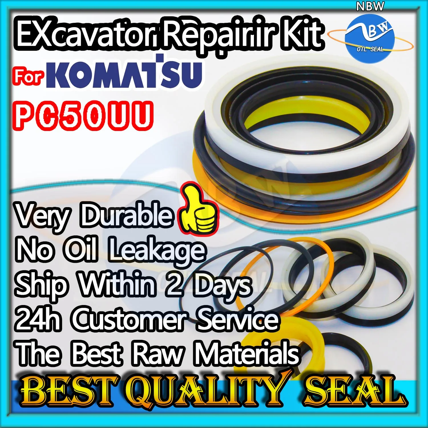 

For KOMATSU PC50UU Repair Kit Excavator Oil Seal Nok Washer Skf Service Orginal Quality Track Spovel Hammer Construction Tool