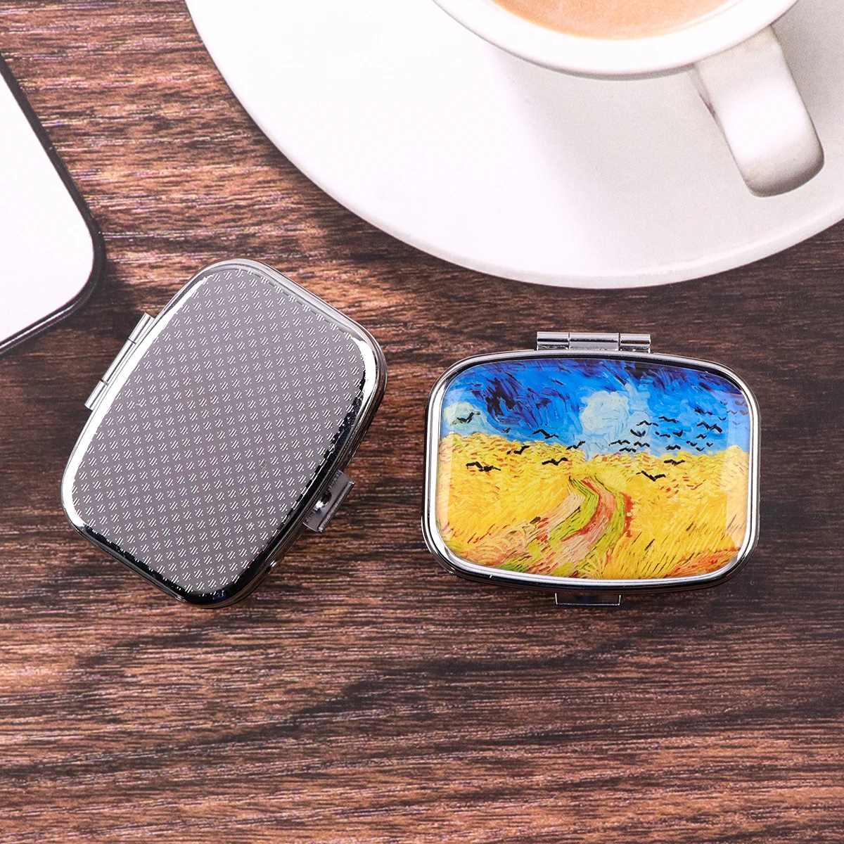 Medizinbox aus Metall für Ölgemälde, Aquarell, Pillenverpackung, Gesundheitsprodukte, feuchtigkeitsbeständiger Aufbewahrungskoffer, personalisierte Schatulle – Detail 5