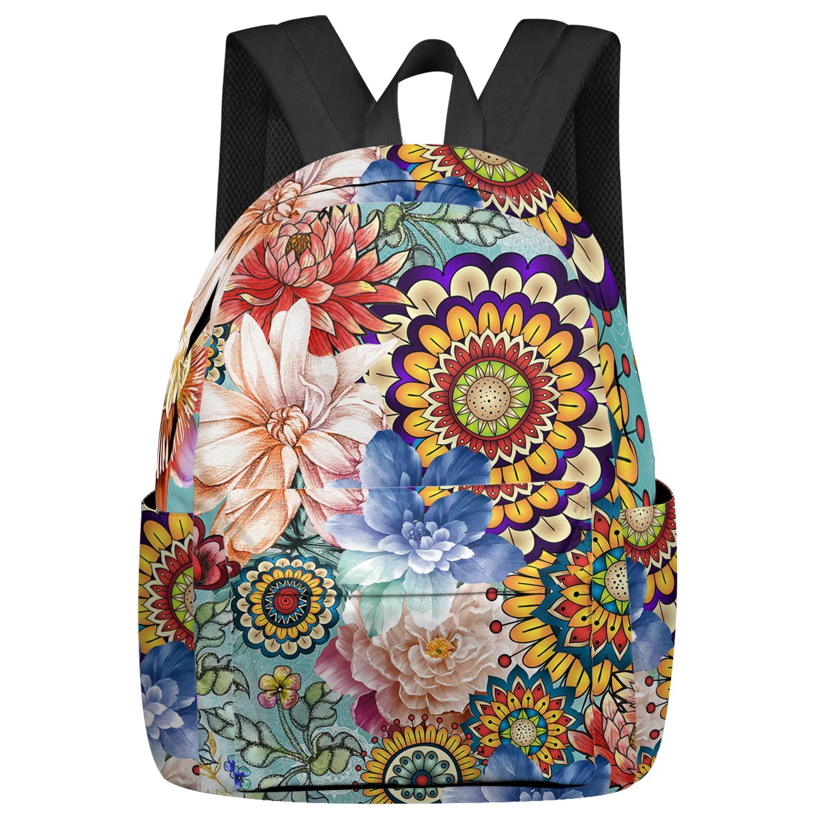 

Bohemian Flower Mandala Plant Backpack School Bags For Teenager Girls Bookbag Men Backbag Shoulder Bag Laptop Mochila