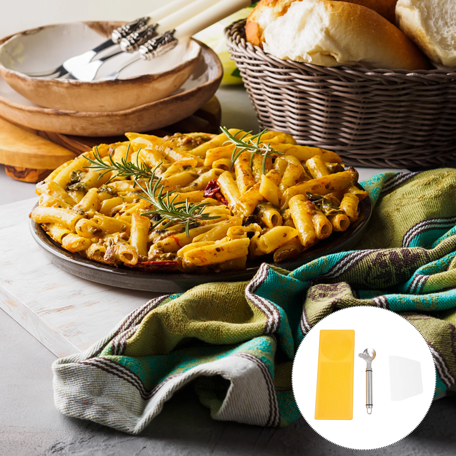 

4Pcs Pasta Making Board Set High-Quality Macaroni Plate Household Noodles Cutter Pasta Supply Tool Macaroni Plate