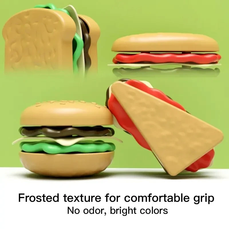 Afneembare Plastic Snack Hamburger Pretend Toy Kinderkeuken Speelhuis Voedsel Speelgoed Kinderen Hamburger Fantasiespel Koken Speelgoedset