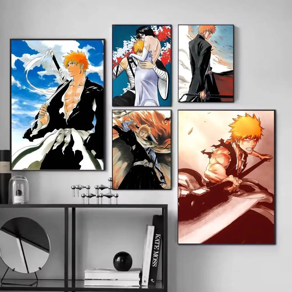 Anime Characters K-Kurosaki-ichigo Posters Fancy Wall Sticker for Living Room Bar Decoration Wall Decor