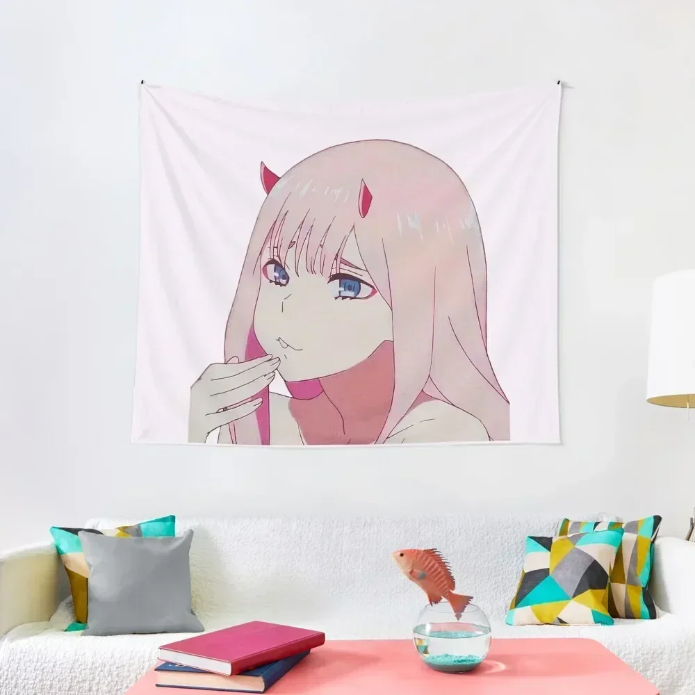 Zero Two Tapestry Wallpaper Aesthetic Room Decor Korean Room Decor Cute Room Decorating Aesthetic Tapestry
