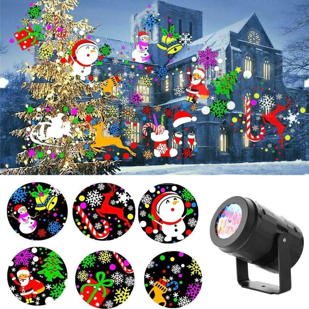 Christmas Halloween Projector Lights Outdoor 3D Ocean Wave & 16 Patterns Waterproof Laser Projector for Indoor Halloween Holiday