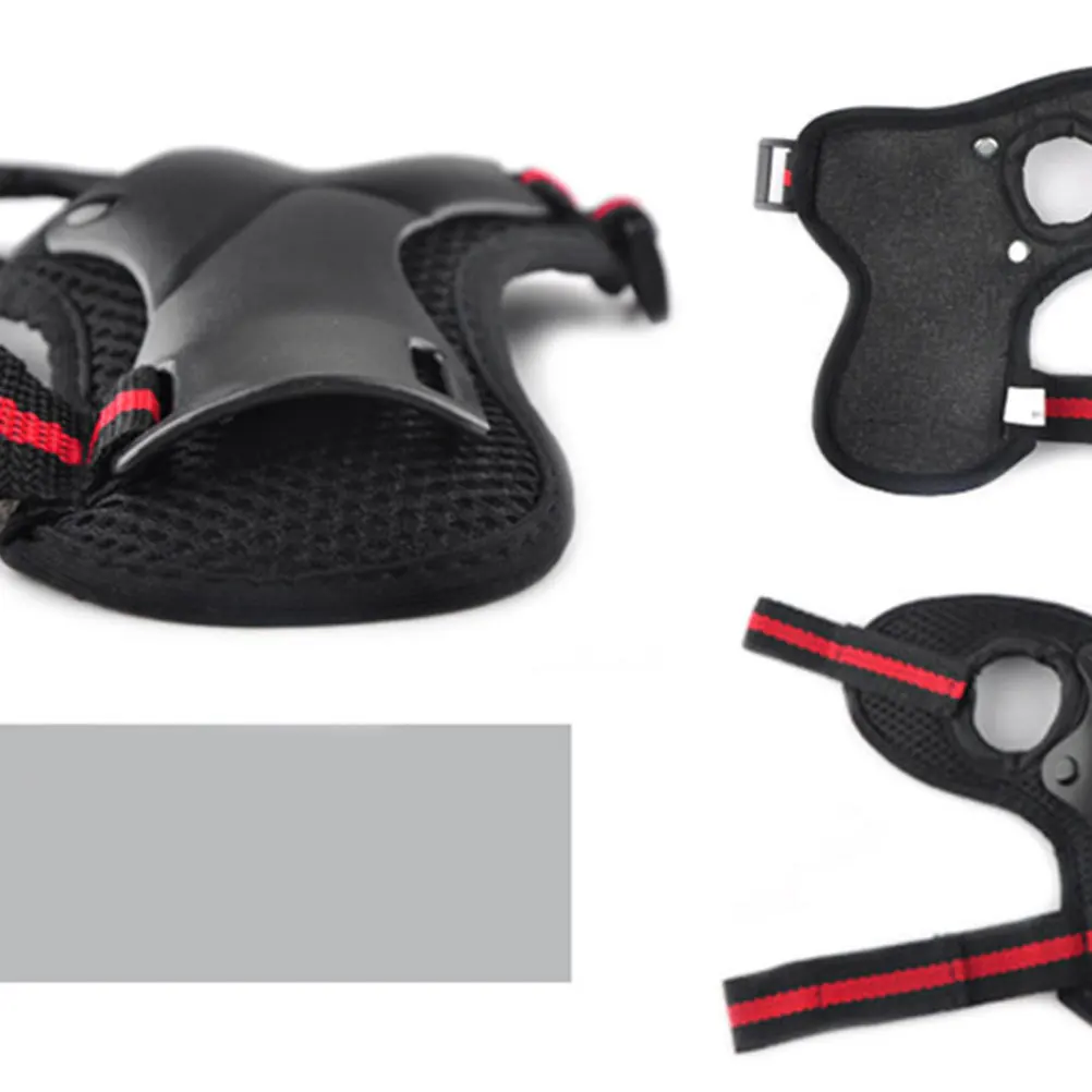 

1Set Wheel Skating Protective Gear Set Knee Hand Elbow Pads Impact Resistant Armor for Outdoor Sports Cycling 40-60Kg Black Red