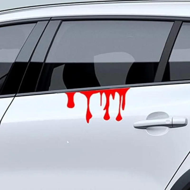

Durable, fashionable, waterproof, and fade-resistant. Perfect for Halloween Red Flowing Blood Themed Vinyl Car Sticker