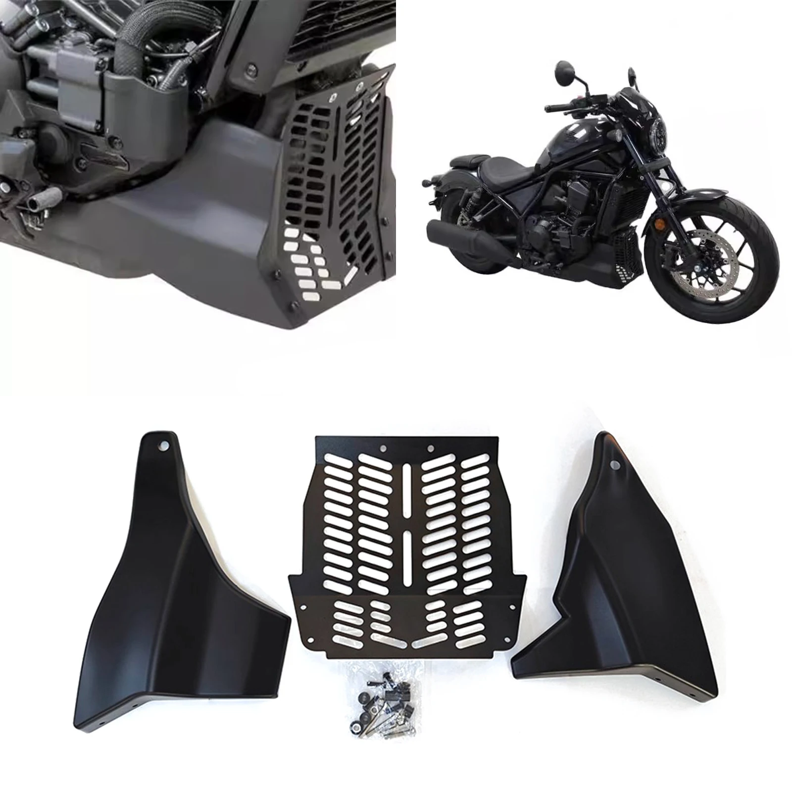 For rebel1100 REBEL 1100 DCT CM1100 2021-2025 Modified engine protective cover suitable chassis protective cover lower diffuser