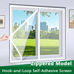 Flexible Zipper Eco-Friendly Odorless Mosquito Screen - Customizable Size, Self-Adhesive & Durable, Summer Home Protection Net