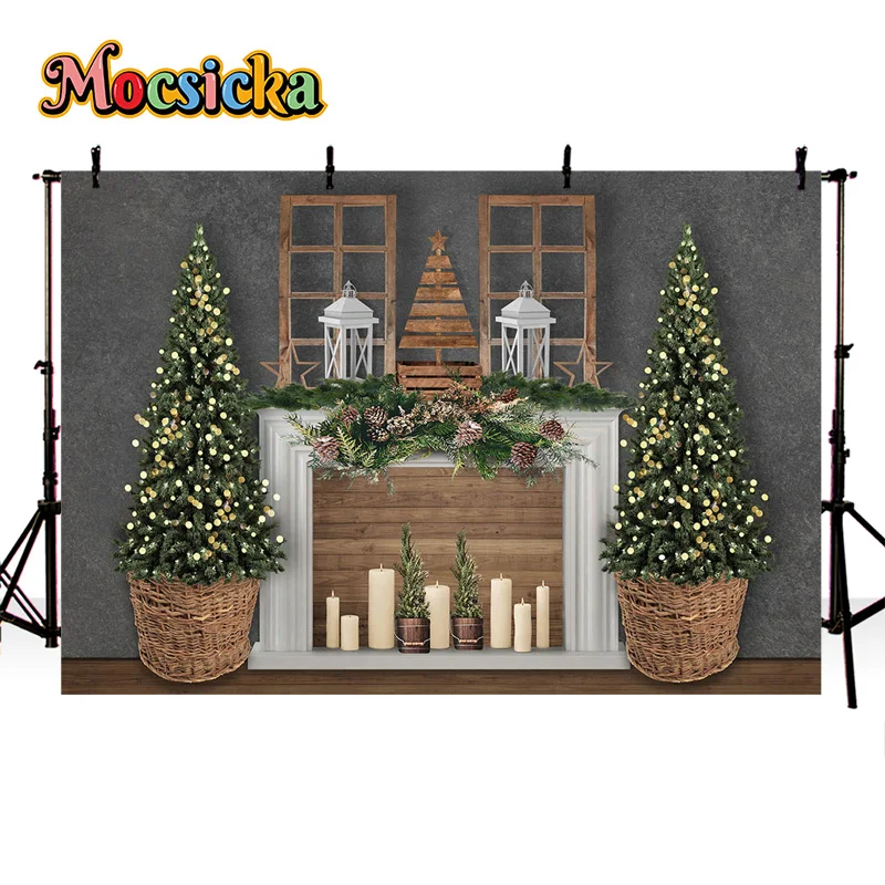 

Mocsicka Photography Background Christmas Happy New Year's Eve Party Xmas Tree Backdrop Kid Birthday Family Photo Studio Prop