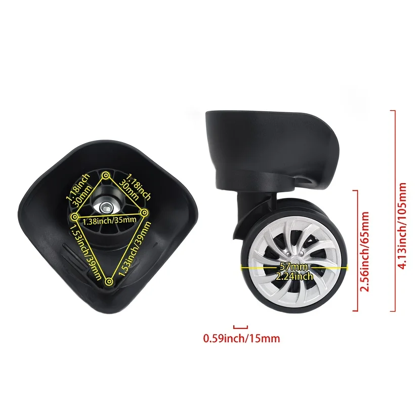 

4pcs Luggage Caster Wheel Suitcase Swivel Wheels Travel Luggage Replacement Caster Trolley Accessories Furniture Hardware