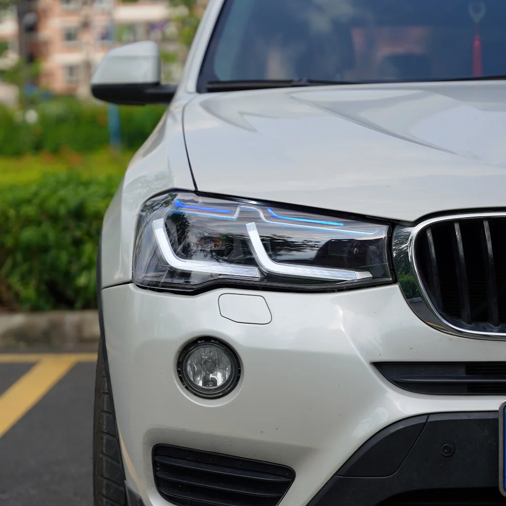 

Для BMW X3 F25 25i 28i 30i 2014-2017 светодиодные автомобильные фары в сборе, обновление, высококачественные динамические линзы проектора DRL, аксессуары