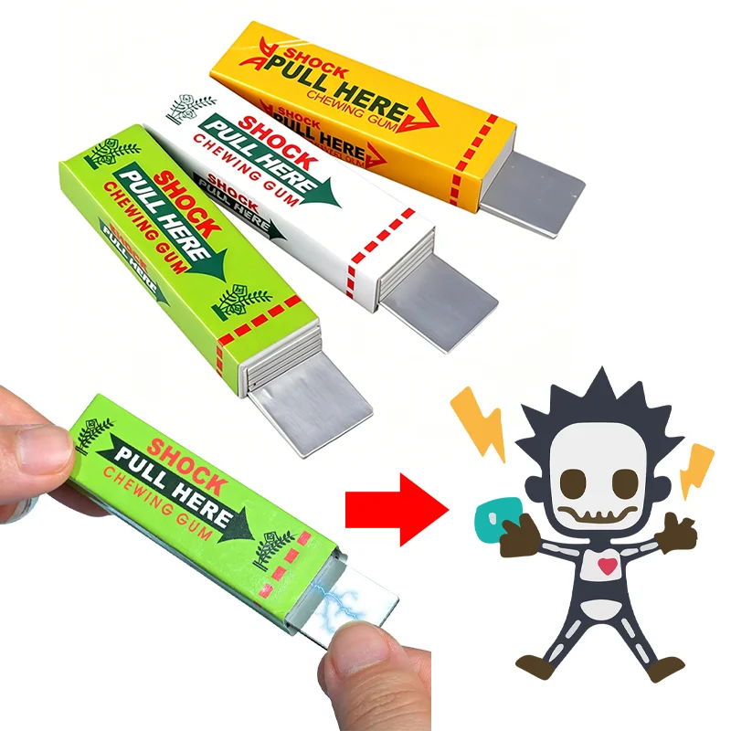 

Electric Shock Joke Chewing Gum Pull Head Shocking Toy Gift Gadget Prank Trick Gag Funny Fantastic Electric Shock Chewing Gum
