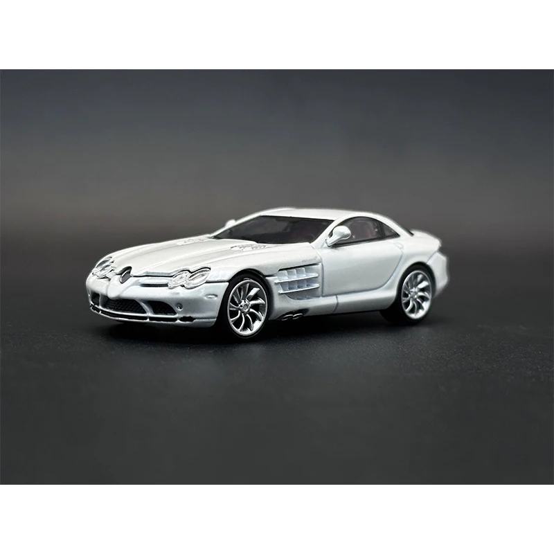 SW In Stock 1:64 SLR Openable Hood Metal White Diecast Diorama Car Model Collection Miniature Carros Toys Street Weapon