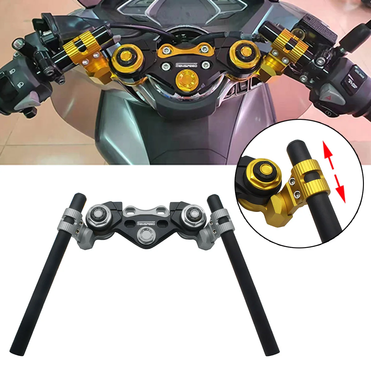

Motorcycle Aluminum Handle Bar Transformer For Yamaha Nmax 125 155 150 V1 2016-2019 For Honda PCX 125 150 160 V1 V2 2012-2024