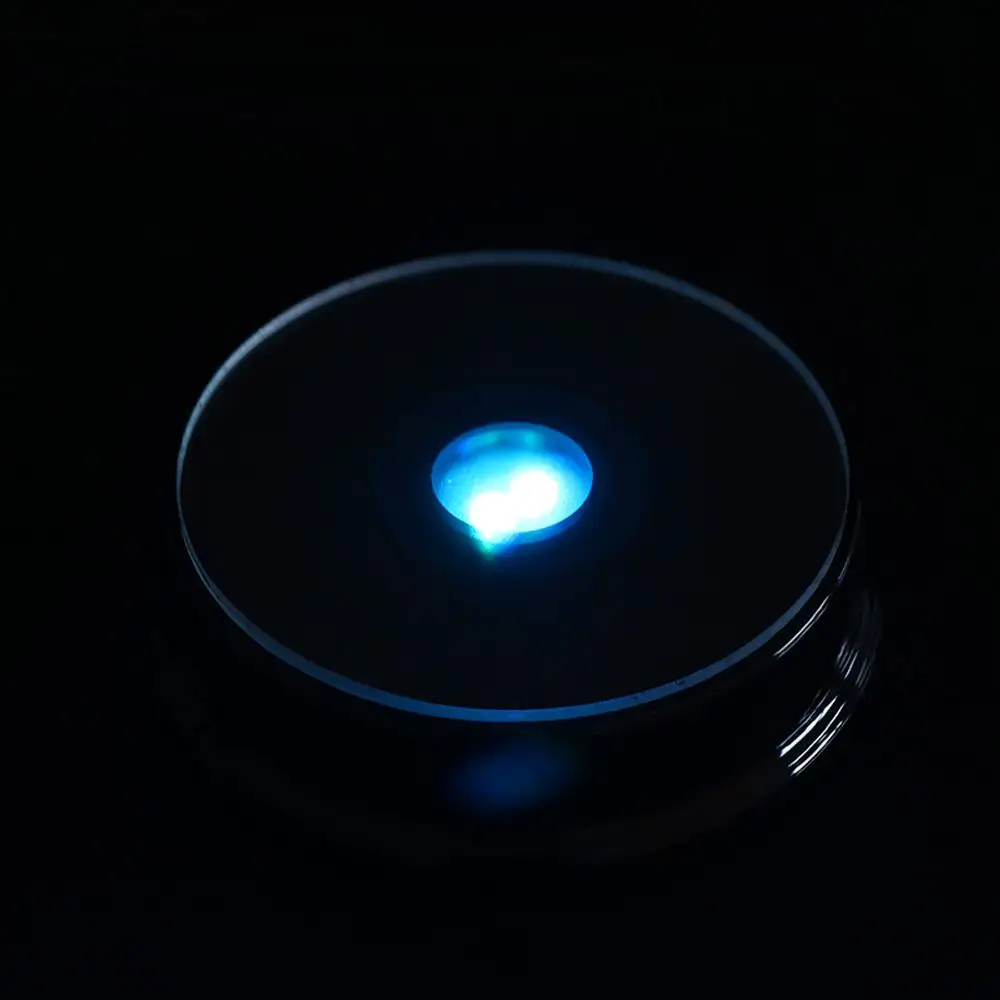 Operate Creative Colorful Gift Showing Black Photography Props Luminous Base Display Stand LED Ornament Crystal Light Base