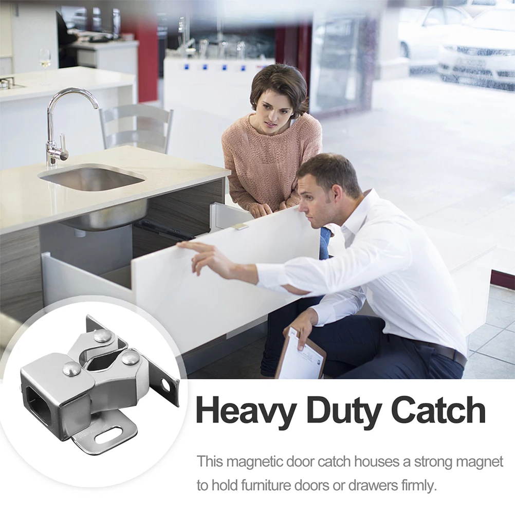 

Cabinet Latch Door Bead Rv Latches Catches Closet Rollers Silver Closures Cold Rolled Steel Durable Double Roller Catch Home