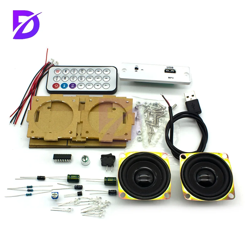 DIY Bluetooth Speaker Kit Electronic Welding Assembly with Clear Sound Quality and Power Control Remote Teaching Practice Audio