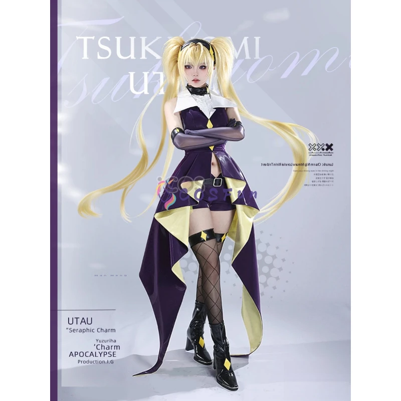 

Tsukiyomi Utau Cosplay Anime Shugo Chara Costume Sexy Dress Halloween Carnival Activity Party Role Play Clothing COSFun