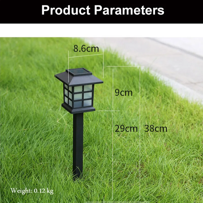 مصباح شمسي خارجي مقاوم للماء مقاوم للمطر ، مصباح منزل صغير ، مصباح شمسي صغير ، مصباح قصر صغير ، مصباح حديقة فناء