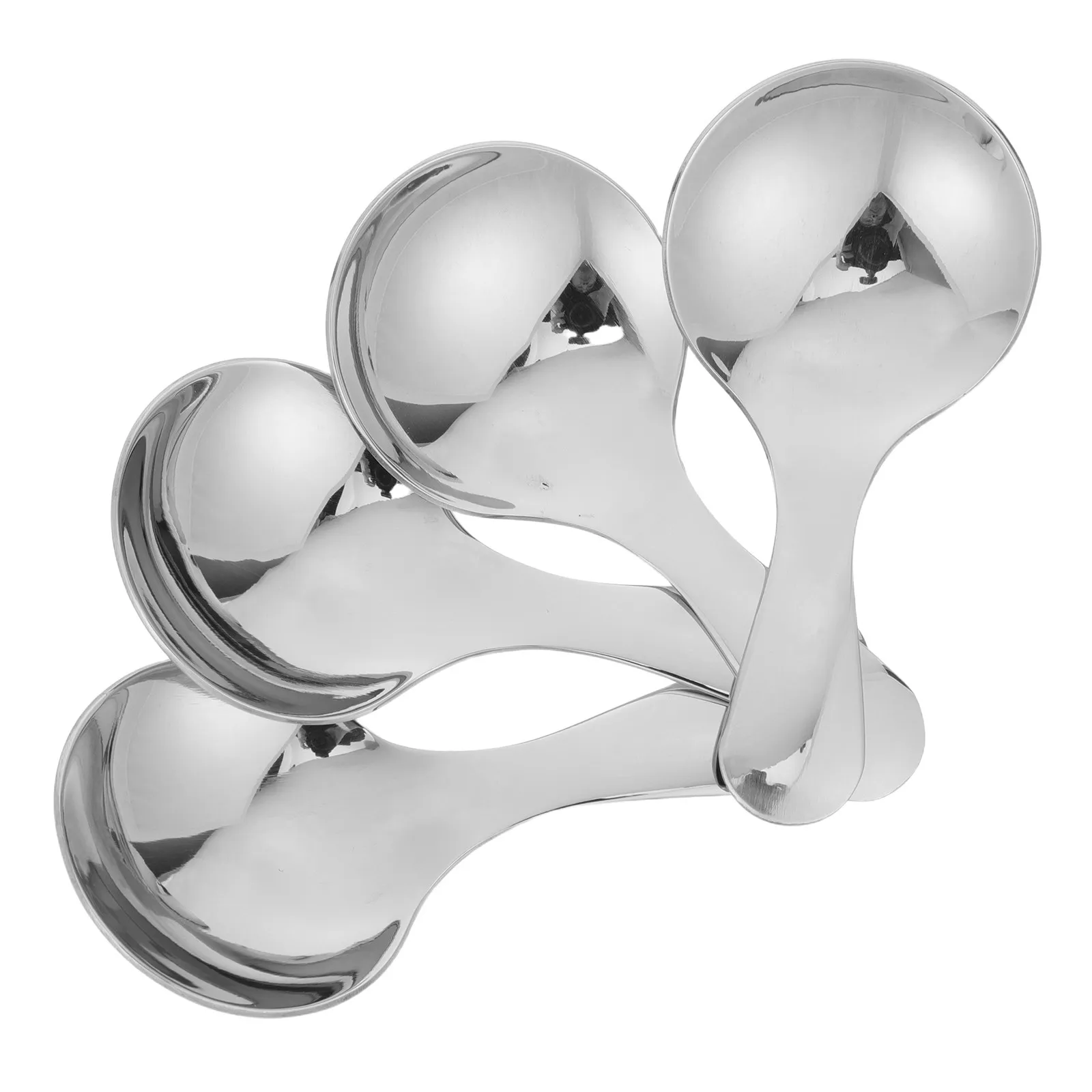 4Pcs Stainless Steel Mini Spoons with Short Handle for Spice, Sugar, Honey, Coffee & Dessert Serving