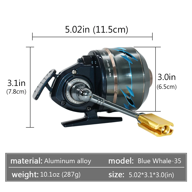 Imagem -05 - Pesca Reel com Braços Intercambiáveis Slingshot Fish Spinning Mão Roda Metal Fechado Linha Roda Esquerda e Direita Rocker Arms Mais 1bb