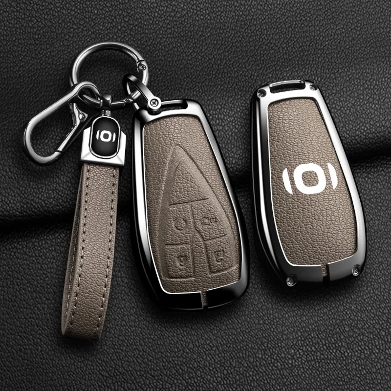 Zinc alloy car keychain set suitable for Changan Qiyuan A05 Q05 A07 all inclusive A06 E07 Alcantara car keychain accessories