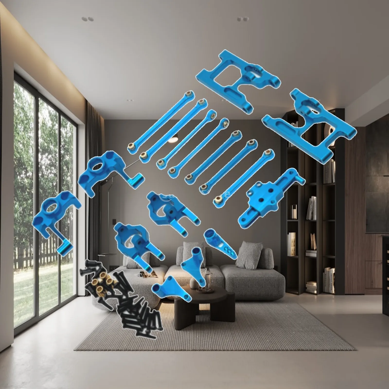 RC Cars Metal Spare Parts,Easy to Install Replacement,Metal Spare Part Set,Spare Accessory Kits,Spielzeug 1:12 RC Hobby Car