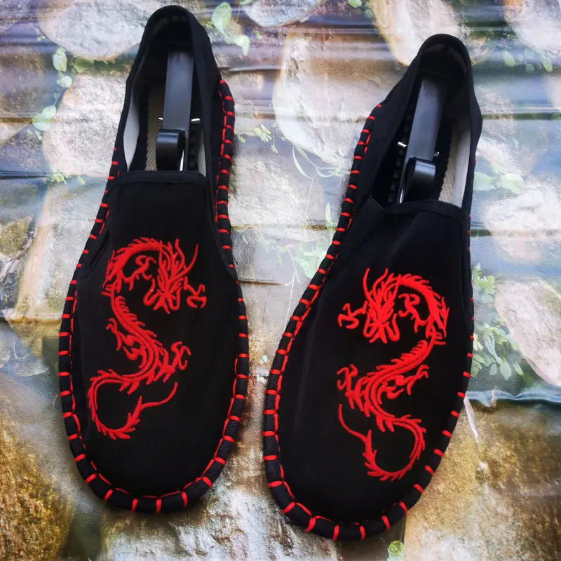 Cloth Shoes Old Beijing  Embroidery Flower Social Guy Male Moccasin-Gommino Student Casual Shoes Fashion National Chinese Style