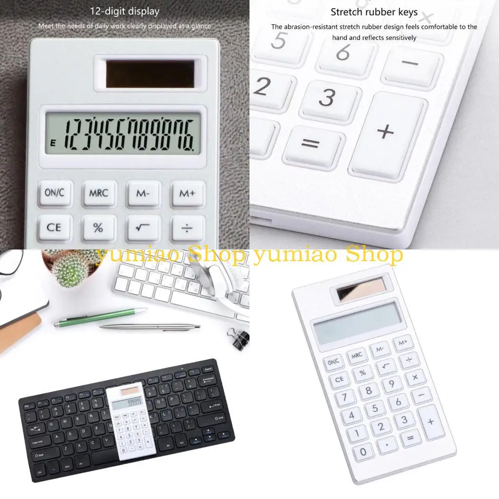 

587b 12digits малый калькулятор легкий стол Essential Calculators Solar Power
