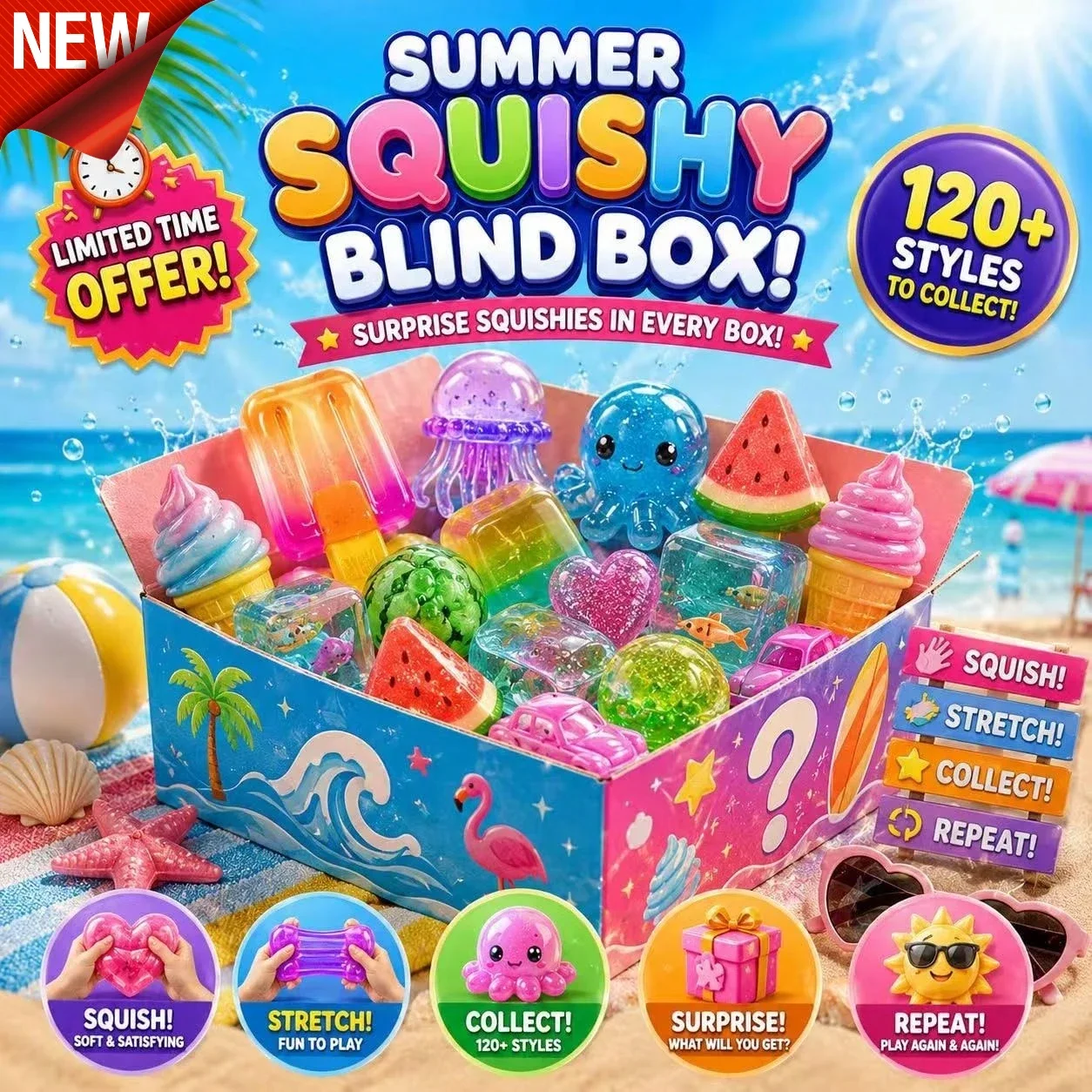

Cute Basic Squishy Blind Box – 3 Random Pulls (Min. 2 Items Guaranteed) Mystery Lucky Pack