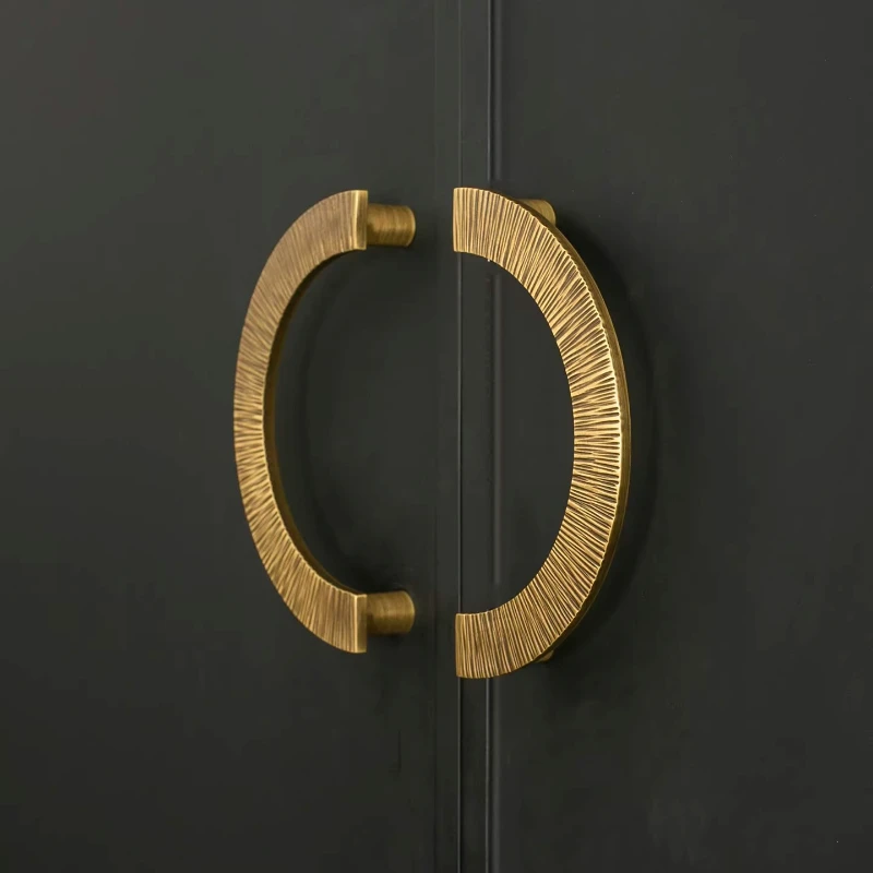 Handgefertigter Schranktürgriff aus Bronze, Halbmond-Knöpfe, Schrank-, Schreibtisch- und Schubladen-Griffe, Möbelbeschläge, Küchenzubehör – Detail 12