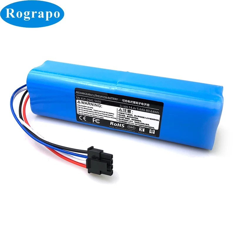 New 14.4V 5600mAh P2008-4S2P-MMBK Li-ion Battery Pack For Xiaomi Mijia Mi Robotic Vacuum Cleaner