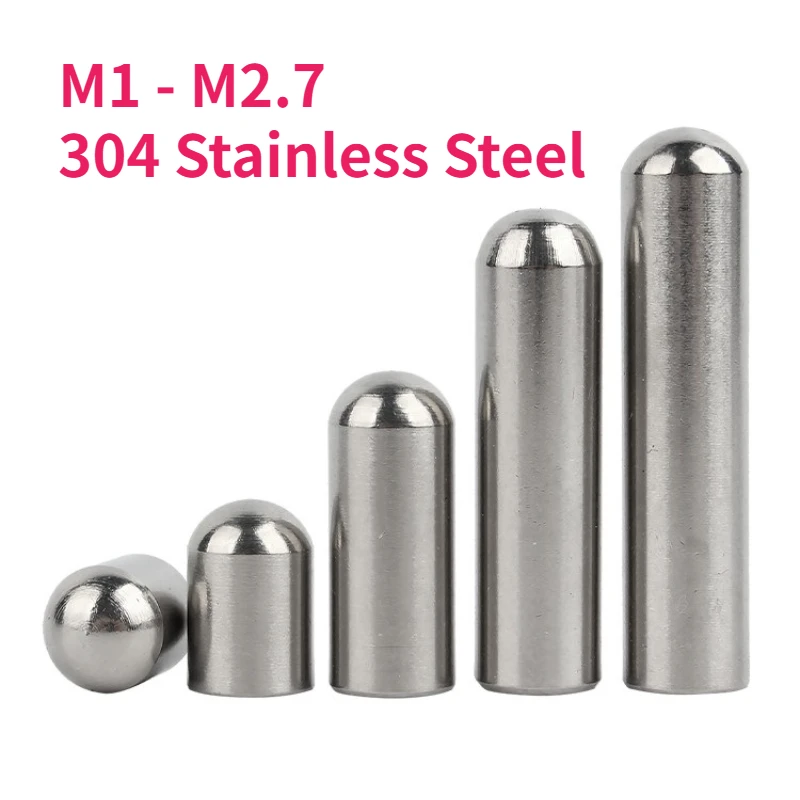 Weiyi SUS304 Stainless Steel Solid Round Cylindrical Pin Locating Dowel M1 M1.1 M1.2 M1.3 M1.4 M1.5 M1.6 M1.7 M1.8 M1.9 M2-M2.7