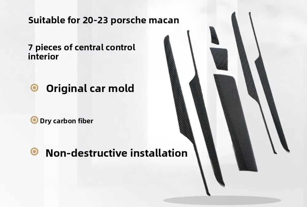 

Для 20-23 Porsche Macan Модернизированный интерьер из настоящего углеродного волокна Модифицированная центральная консоль Приборная дверь