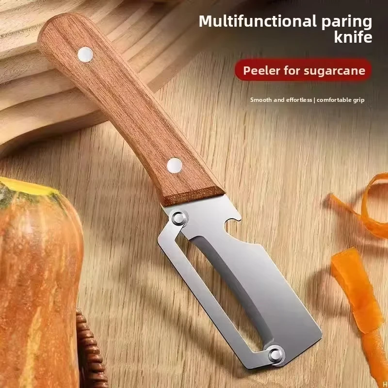 2-teiliges Set aus Edelstahl, multifunktionaler Küchenschneider, scharfes Schneidewerkzeug für den Haushalt, Zerkleinerer für Frühlingszwiebeln, Kohl, Gemüseschäler – Detail 5
