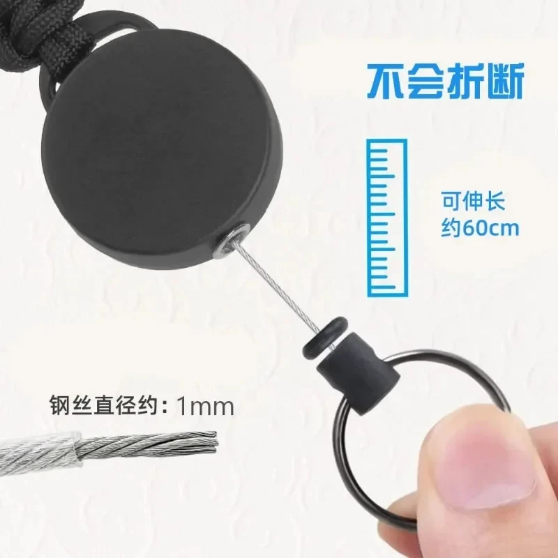 1-6Pcs Retractable Keychain Heavy Duty Id Card Badge Holder Reel Students Doctor Nurse Badge Reel Clip With Carabiner Clip