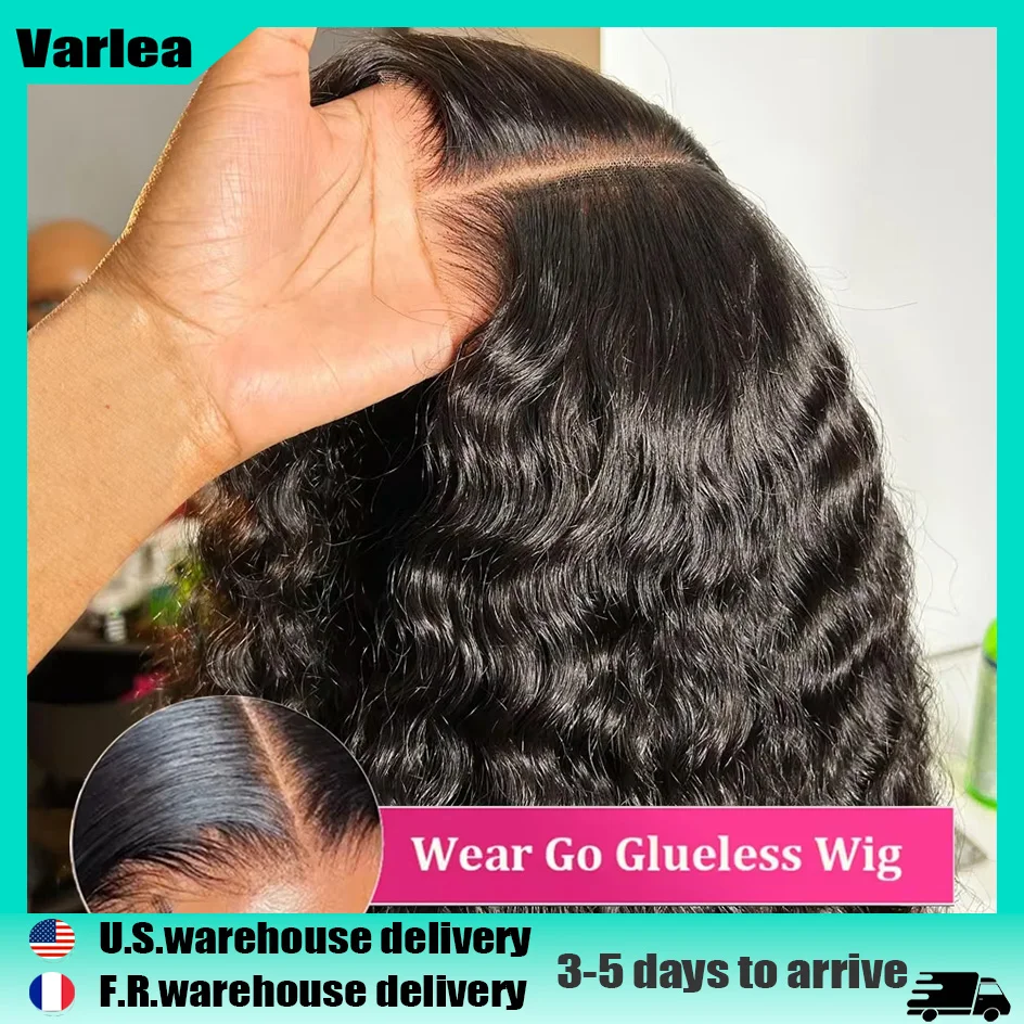 

Varlea 5x5 Hd Lace Closure Wig Curly Wigs Wear And Go Glueless Human Hair Wig 4x4 Closure Deep Wave Wig Water Wave Human Hair