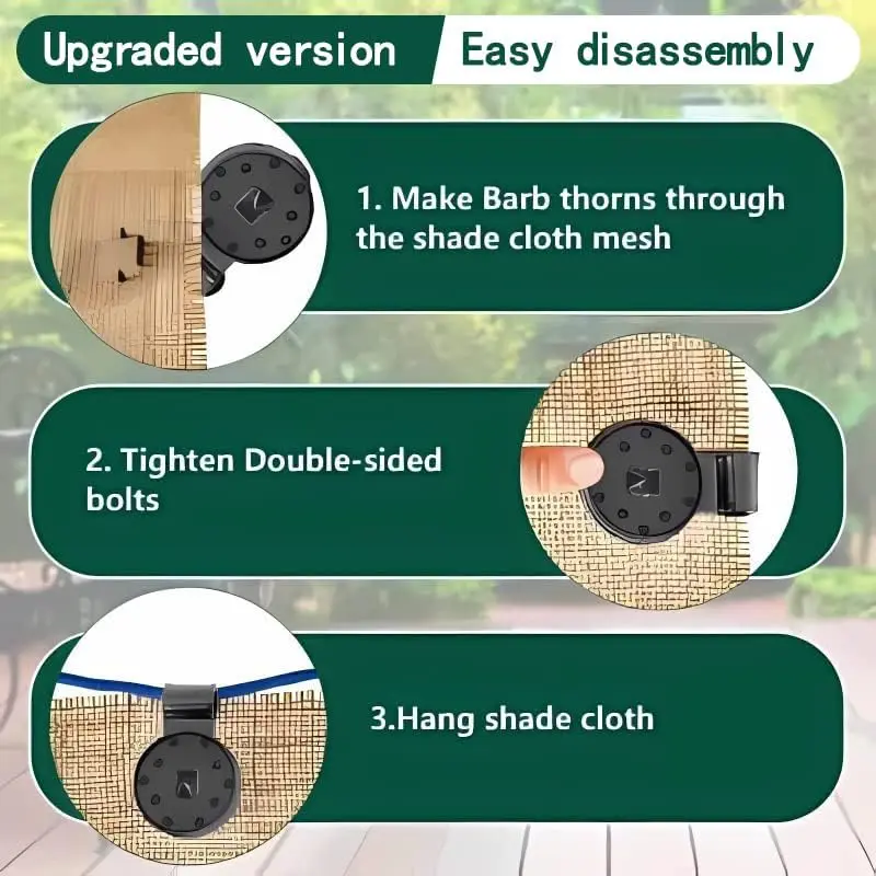 10-100 pieces of shade cloth clamp net clampplastic grommet fence net hookclamp hanging unfold instant grommet fixing clamp tool