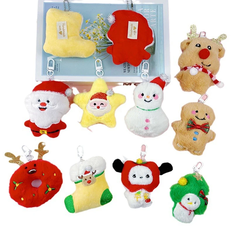 Schattige Pluche Kerst Serie Pop Speelgoed Sleutelhanger Accessries Rugzak Ophangingen Decoratie Geschenken