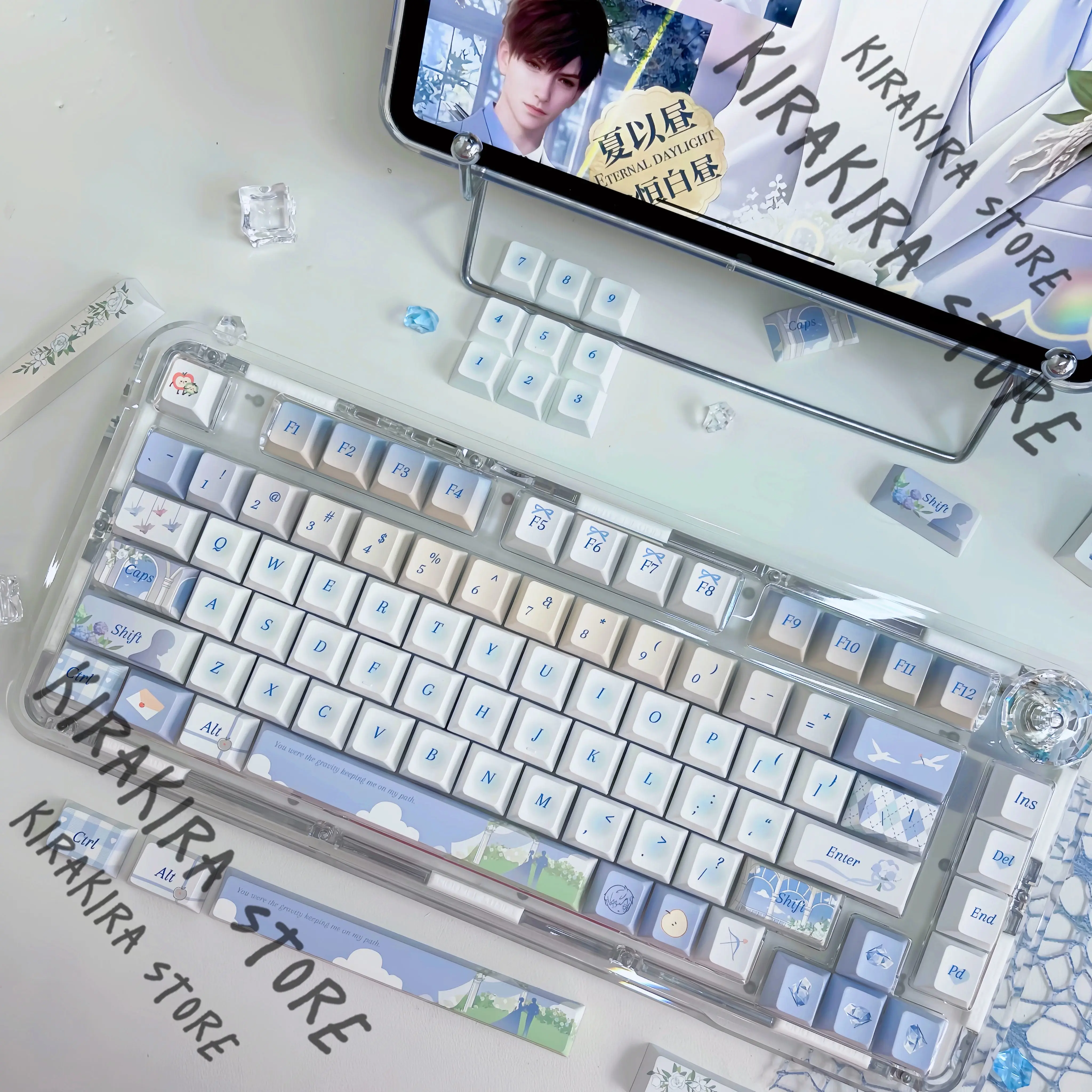 

Love and Deepspace Caleb Get Married Series Kforce Keyboard Cap Kawaii High Quality Keycaps Xia Yizhou Cosplay Ornaments Mascot