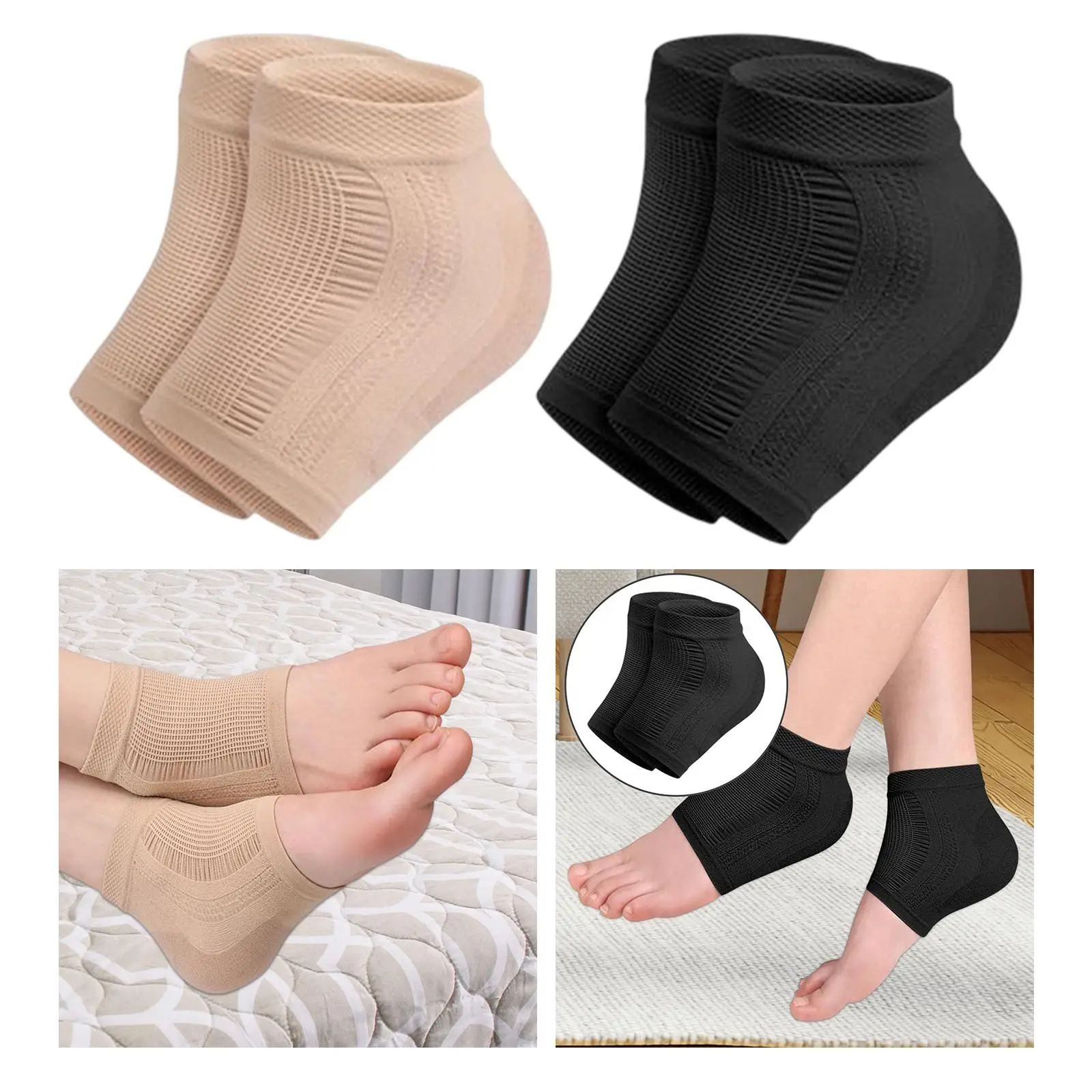 Meias hidratantes para pés ásperos Calos, Almofada, Shock Absorption, 2 pcs