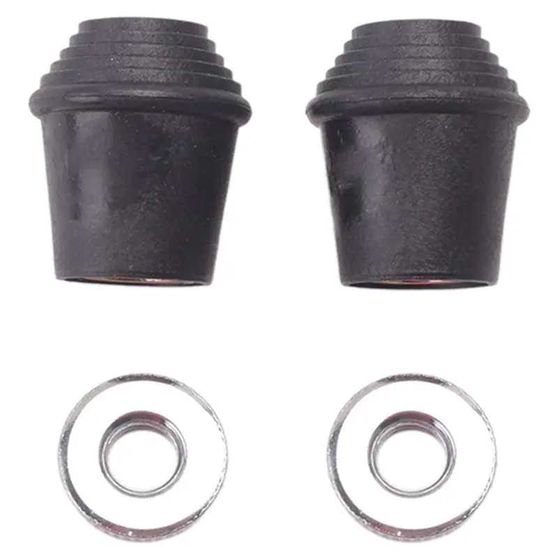 ABME 2 Packs Bass Drum Spur Feet, Bass Drum Legs Threaded Rubber Foot With Lock Nuts For Bass Drum