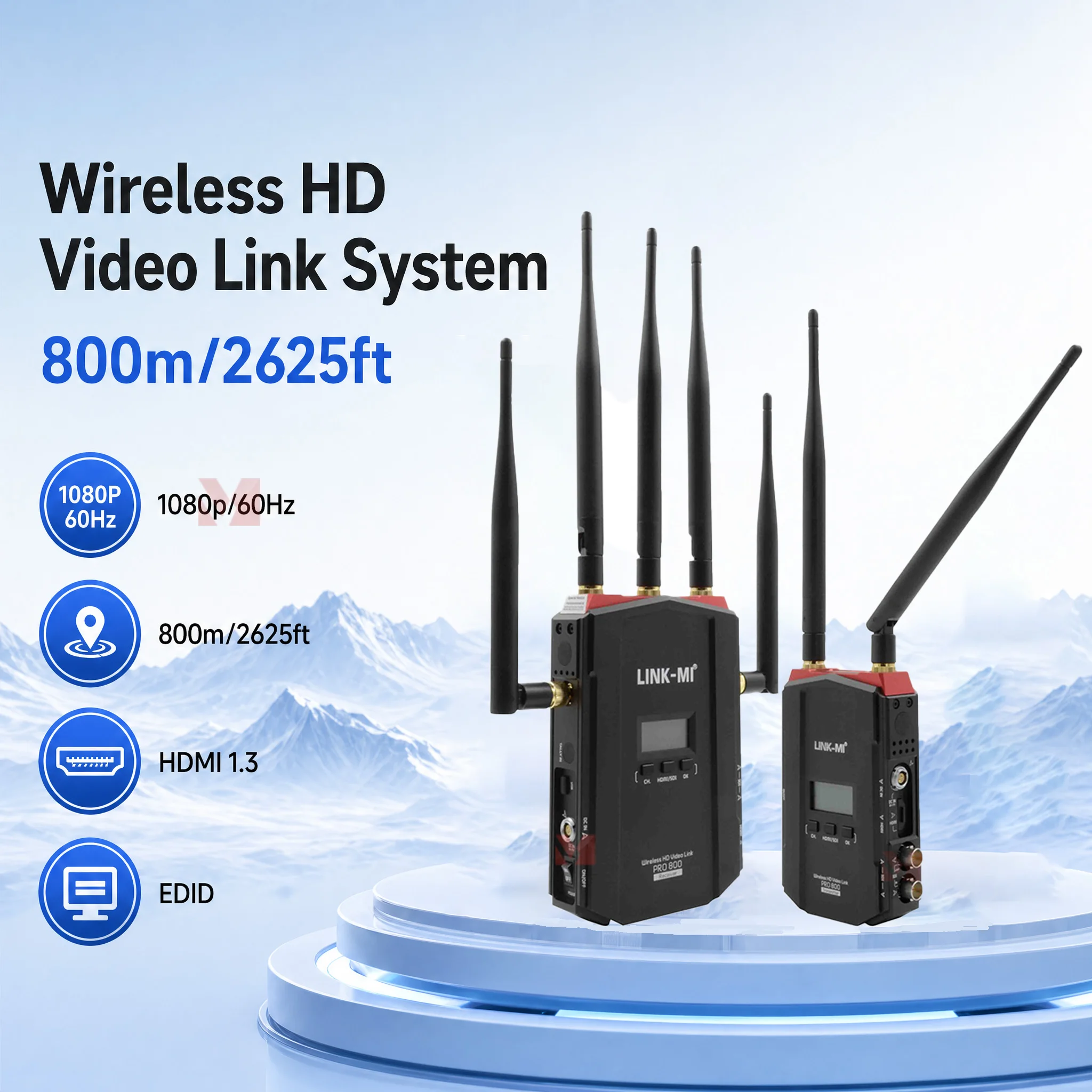 Wireless Video Transmitter Receiver 800m 5GHz HDMI SDI Extender 1080p60Hz HD Video Link System Wireless Kit